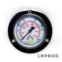 Manômetro horizontal -diam.63mm (2. 1/2” ) com escala de 0-25 KGF/CM2 x 350 PSI - Com Flange