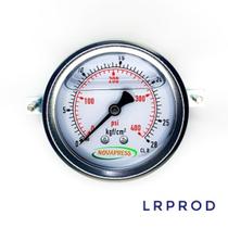 Manômetro horizontal -diam.63mm (2. 1/2” ) com escala de 0-28 KGF/CM2 x 400 PSI - Com Garra