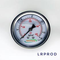 Manômetro horizontal -diam.63mm (2. 1/2” ) com escala de 0-28 KGF/CM2 x 400 PSI Manômetro horizontal -diam.63mm (2. 1/2” ) com escala de 0-28 KGF/CM2 x 400 PSI