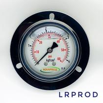 Manômetro horizontal -diam.63mm (2. 1/2” ) com escala de 0-4 KGF/CM2 x 60 PSI - Com Flange Manômetro horizontal -diam.63mm (2. 1/2” ) com escala de 0-4 KGF/CM2 x 60 PSI - Com Flange