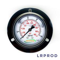 Manômetro horizontal -diam.63mm (2. 1/2” ) com escala de 0-60 KGF/CM2 x 900 PSI - Com Flange