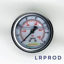 Manômetro horizontal -diam.63mm (2. 1/2” ) com escala de 0-70 KGF/CM2 x 1000 PSI