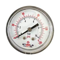 Manômetro Horizontal Steels Rosca 1/4 Npt 150 Psi 50 MM