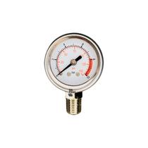 Manômetro Inox Medição Pressão Água Com Glicerina 0 A 10 Bar Manômetro Inox Medição Pressão Água Com Glicerina 0 A 10 Bar