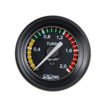 Manômetro Mecânico Pressão De Turbo 0-2kgf/cm² 52mm Preto