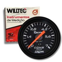 Manômetro Mecânico Pressão do Combustível 0-7kg 52mm Manômetro Mecânico Pressão do Combustível 0-7kg 52mm