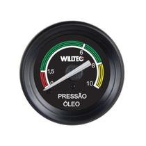 Manômetro Mecânico Pressão Do Óleo 0-10kgf/cm² 52mm Preto - Willtec