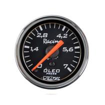 Manômetro Mecânico Pressão Do Óleo 0-7kgf/cm² Preto Manômetro Mecânico Pressão Do Óleo 0-7kgf/cm² Preto