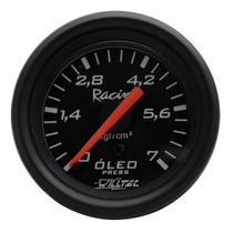 Manômetro Mecânico Pressão Óleo 0-7kgf/cm² 52mm Preto Racing Manômetro Mecânico Pressão Óleo 0-7kgf/cm² 52mm Preto Racing