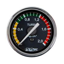 Manômetro Mecânico Pressão Turbo 0-2kgf/cm² 52mm Preto