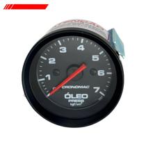 Manômetro pressão de óleo 52mm mecânico 7kg street preto 155107sp cronomac Manômetro pressão de óleo 52mm mecânico 7kg street preto 155107sp cronomac