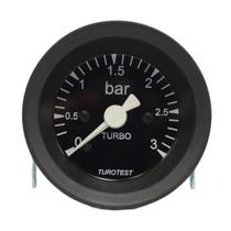 Manômetro pressão turbo 52mm 3bar conexão escama para mangueira