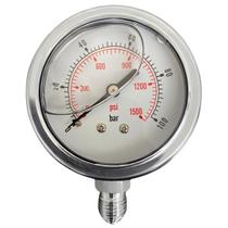 Manômetro Reto 63mm Inox 1/4'' Glicerina - MR 063 IMP. INOX