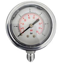 Manômetro Reto 63mm Inox 1/4'' Glicerina - MR 063 IMP. INOX