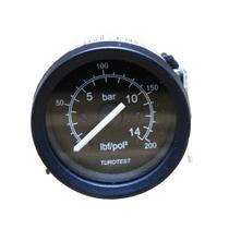 Manômetro Schulz 1/8 Com Garra 52Mm 200Psi 14Kg Traseira Schulz Turotest Painel