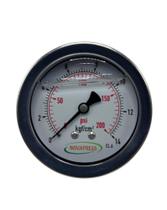 Manômetro Total Inox com Diâmetro de 63mm - Escala de 0-14 Kgf/cm2 X 200 Psi