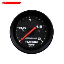 Manômetro turbo 52mm mecânico 2kg street preto (155302sp) cronomac