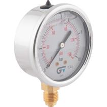 Manômetro Vertical 1/4" Bsp, 63 mm, com Glicerina, Caixa em aço Inox, 150 Lbf/pol² (psi), 3822 010 Genebre Manômetro Vertical 1/4" Bsp, 63 mm, com Glicerina, Caixa em aço Inox, 150 Lbf/pol² (psi), 3822 010 Genebre