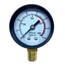 Manômetro Vertical 200 Psi/Lbs Rosca 1/4 NPT