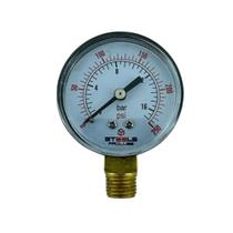 Manômetro Vertical 250 Libras Caixa 52 Mm Rosca 1/4 Npt