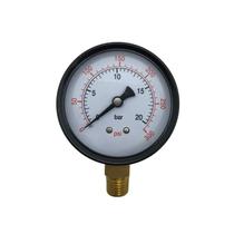 Manômetro Vertical 63mm Rosca 1/4 Escala 20 Bar 300 Psi