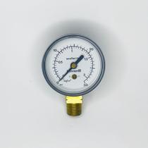 Manômetro vertical - diam.50mm (2” ) com escala de 30 PSI x 0-2 KG/CM Manômetro vertical - diam.50mm (2” ) com escala de 30 PSI x 0-2 KG/CM