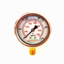 Manômetro vertical-diam.63mm (2. 1/2” ) com escala de 0-250 KGF/CM2 x 3500 PSI
