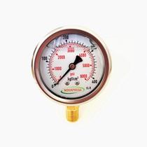 Manômetro vertical-diam.63mm (2. 1/2” ) com escala de 0-400 KGF/CM2 x 6000 PSI