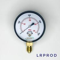 Manômetro vertical -diam.63mm (2. 1/2” ) com escala de 0-4000 MMH20 x 400 MBAR