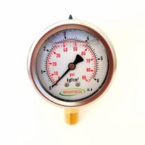 Manômetro vertical-diam.63mm (2. 1/2” ) com escala de 0-6 KGF/CM2 x 90 PSI