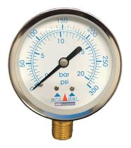 Manômetro Vertical em Aco 1/4 - 300lbs = 21bar * 406 Manômetro Vertical em Aco 1/4 - 300lbs = 21bar * 406