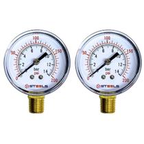 Manômetro Vertical Para Compressor De Ar 200 Psi 1/4 - 02 Un