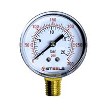 Manômetro Vertical Para Compressor De Ar 200 Psi 1/4 Npt Manômetro Vertical Para Compressor De Ar 200 Psi 1/4 Npt