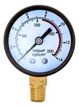 Manômetro Vertical Para Compressores 200 Psi/Libras 1/4 Npt