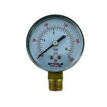 Manômetro Vertical Steels 250 PSI Rosca 1/4 NPT Manômetro Vertical Steels 250 PSI Rosca 1/4 NPT