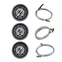 Manômetros Fusca Pressão Combustível Turbo Óleo Preto + kits