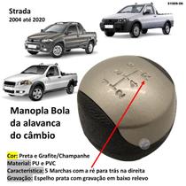 Manopla Bola Alavanca Câmbio Strada 2004-2020 Preta Grafite