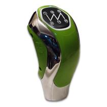 Manopla Bola Cambio Esportiva Verde Cromado 5 Marchas Kadman - Shekparts