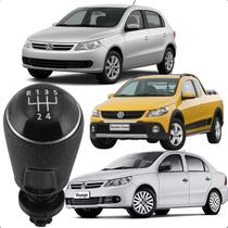 Manopla Bola Cambio Gol Voyage Saveiro G5 G6 Fox Prata Macha Preto