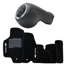 Manopla Bola Câmbio Lente Preta (400527) + Tapetes Bordados Vectra 07/14