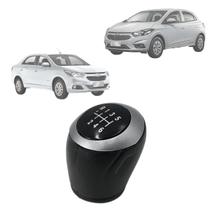 Manopla Bola Câmbio Onix Spin Cobalt Joy Prisma Com Aro Grafite 6M Encaixe Pressão