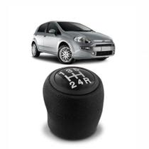 Manopla Bola Câmbio Punto Palio Linea Bravo Lente Aro Preto