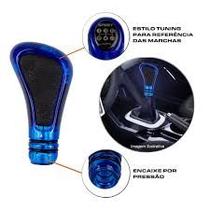 Manopla bola câmbio universal azul ENCAIXE PRESSÃO ADAPTAVEL