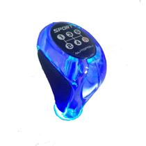 Manopla Bola De Câmbio 5 Marchas Led Azul Detalhe Em Couro Manopla Bola De Câmbio 5 Marchas Led Azul Detalhe Em Couro