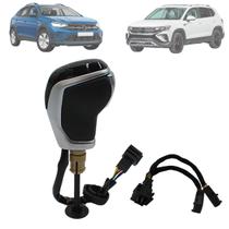 Manopla Bola De Câmbio Automático T-Cross Taos Tiguan Com Led Acetinado 2020 Até 2025 Manopla Bola De Câmbio Automático T-Cross Taos Tiguan Com Led Acetinado 2020 Até 2025