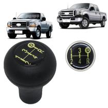 Manopla Bola de Câmbio D F150 F250 1999-2011 Preta e Dourado