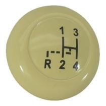 Manopla Bola de Cambio Fusca Kombi Rosca Grossa Marfim