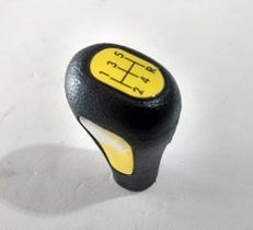 Manopla Bola De Câmbio Universal Esportiva 5 Marchas Amarela