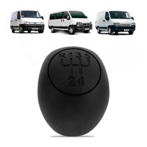 Manopla bola pomo alavanca do câmbio fiat ducato citroen jumper peugeot boxer 2001 a 2017 ré pra frente preto 735316072