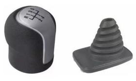 Manopla Bola Prata + Coifa Cinza Sanfonada Celta Prisma Manopla Bola Prata + Coifa Cinza Sanfonada Celta Prisma